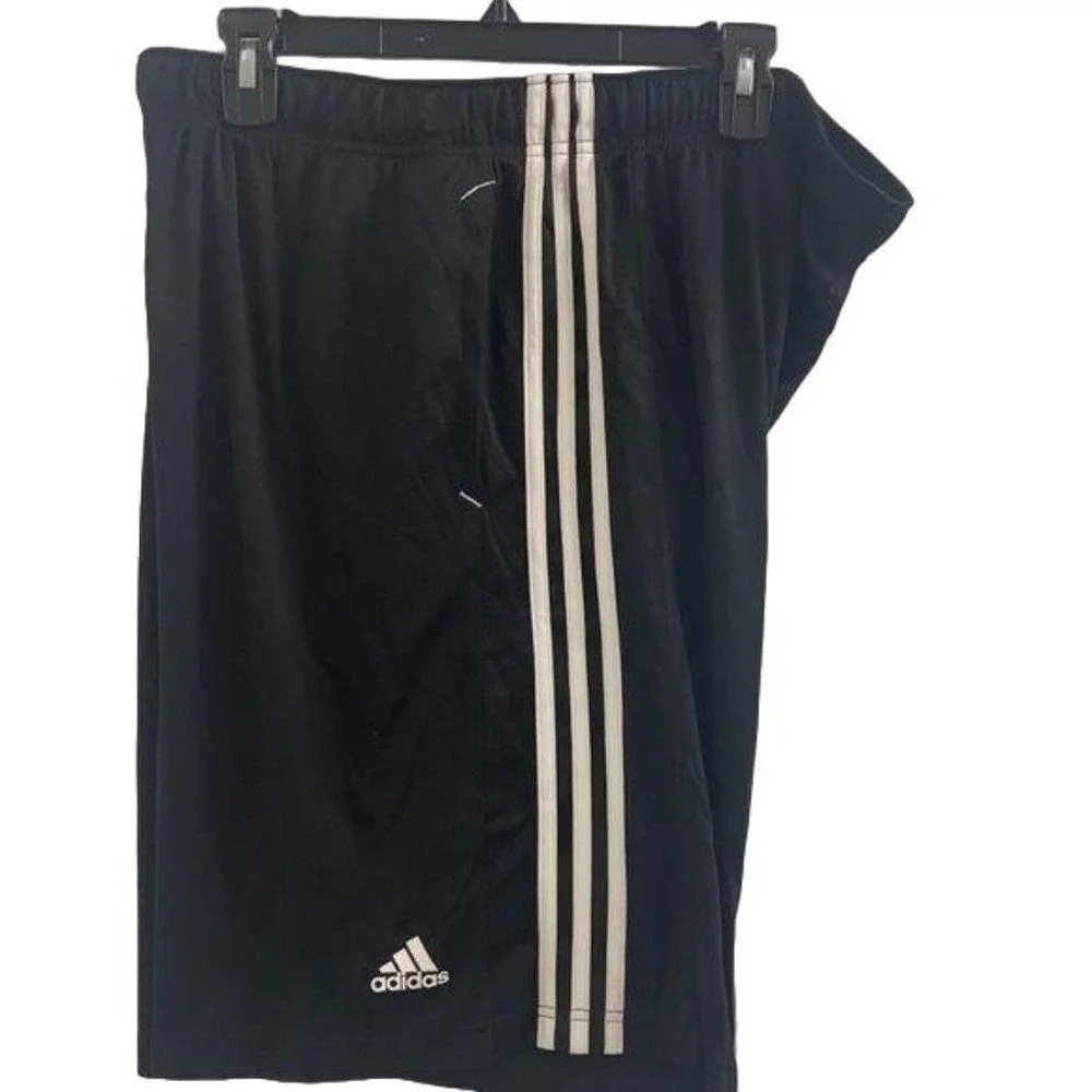 Adidas Shorts Men XL Black Essential Short F86297‎ 3-Stripe AeroReady Primegreen
